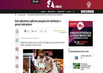 O OPINAÊ é destaque em matéria da SA Varejo em matéria sobre novas ferramentas que permitem saber como foi a experiência de compra no PDV.