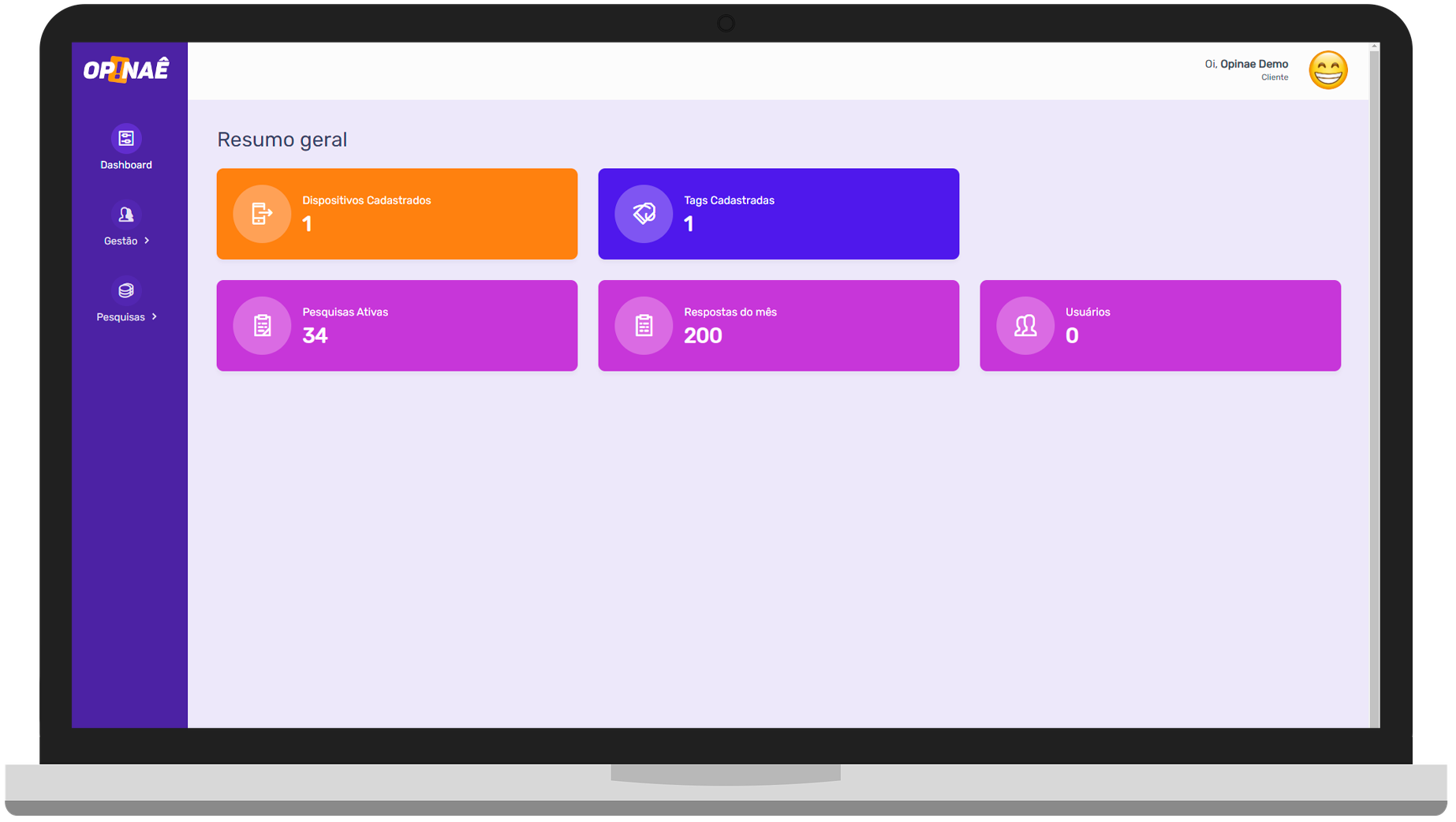 Dashboard Opinaê