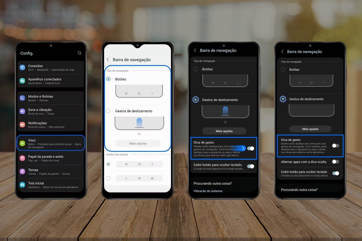 Como ocultar a barra de navegação em dispositivos Galaxy Android
